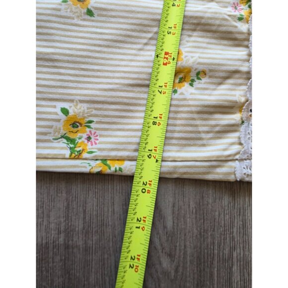 Vintage Monticello Pillowcase Floral & Stripe Pattern Polyester Cotton Blend - Picture 5 of 5